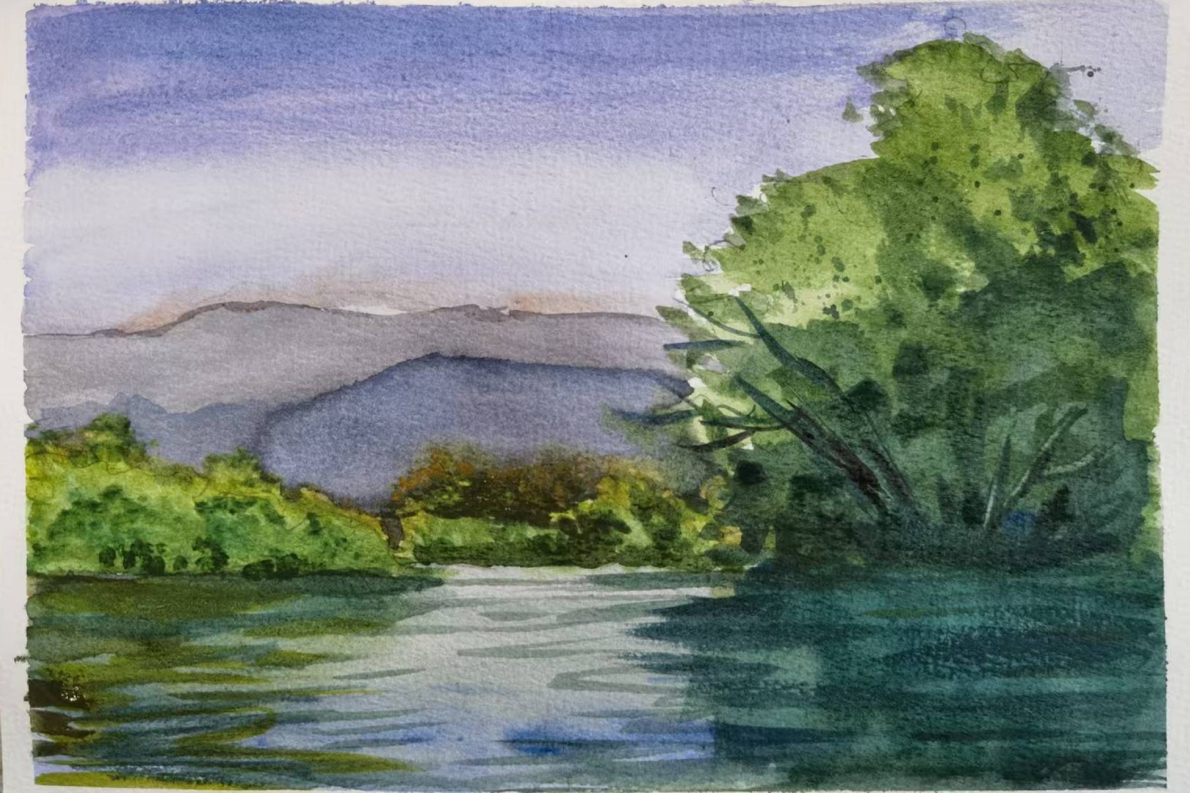 湖山晨曦